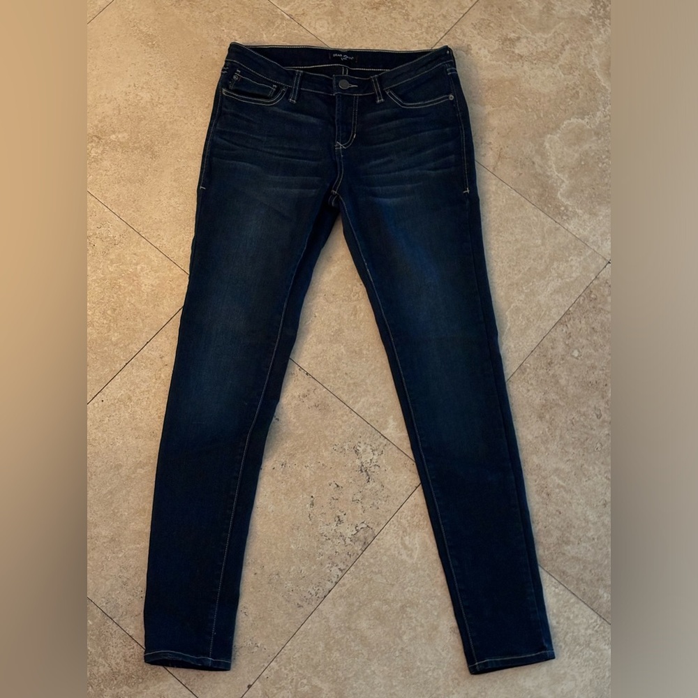 Dear John Comfort Skinny full length dark denim jeans. Like new - worn once!